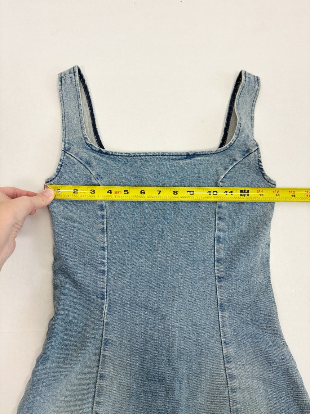 Flaw EB DENIM Devan Denim Mini Dress Size XS - Picture 8 of 11